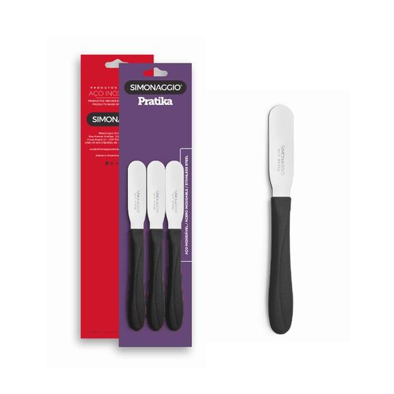 Espatula para Manteiga e Pate Cabo Preto 3un Menor preço em Espatula para Manteiga e Pate Cabo Preto 3un