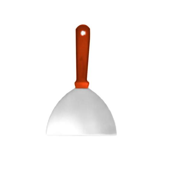 Imagem de Espátula Raspadora Inox Meia Lua Com Cabo Terracota