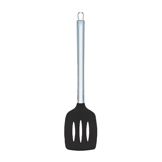 Imagem de Espátula Silicone Com Cabo Inox Talher Utensilio De Cozinha