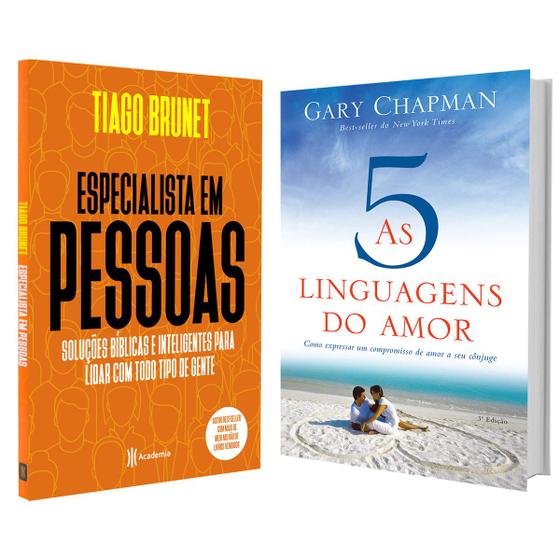 Imagem de Especialista em pessoas - Soluções Bíblicas - Tiago Brunet + As 5 linguagens do amor - 3ª edição - Gary Chapman
