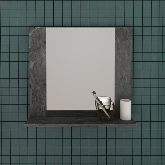 Imagem de Espelheira para Banheiro 1 Prateleiras BN3610 Tecno Mobili