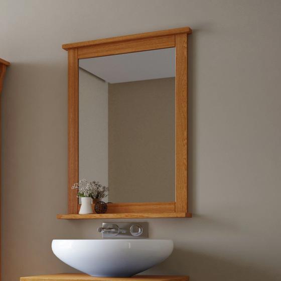 Imagem de Espelheira para Banheiro com Prateleira 41cm Mission Mão e Formão