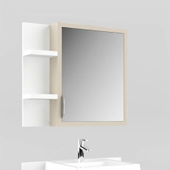 Imagem de Espelheira para Banheiro com Prateleiras Nude