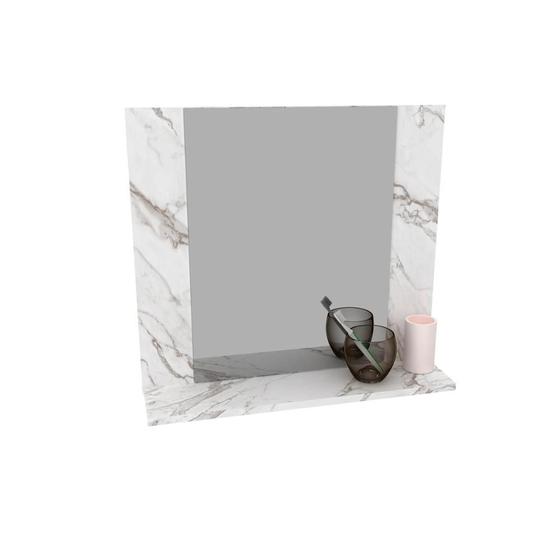 Imagem de Espelheira Suspensa Para Banheiro Com Moldura e Prateleira (Só cadastro para Kits)