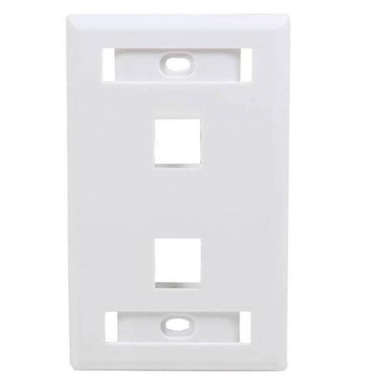 Espelho 4x2 P Keystone Rj11rj45 C 2 Saídas Branco Wincabos