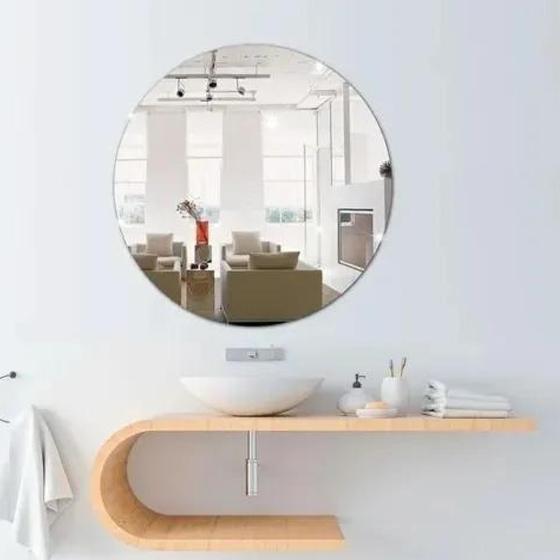 Imagem de Espelho Adesivo Mágico em Acrilico de Parede 30cm Redondo