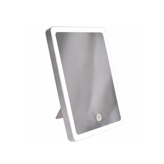 Imagem de Espelho Aumento Zoom 10x C/ LED Klass Vough P/ Maquiagem Lighted Touch Horizontal e Vertical