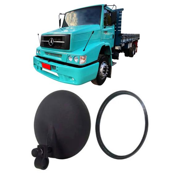 Imagem de Espelho auxiliar bionico c/ suporte diametro caminhão / ônibus 110mm