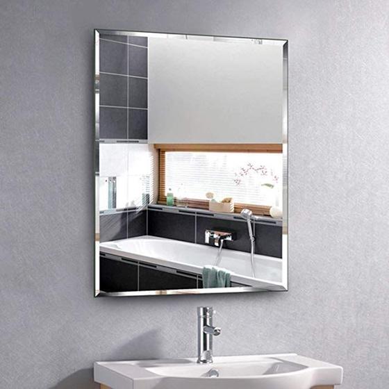 Imagem de Espelho banheiro lapidado Bisotê 40x60cm Com Pendurador