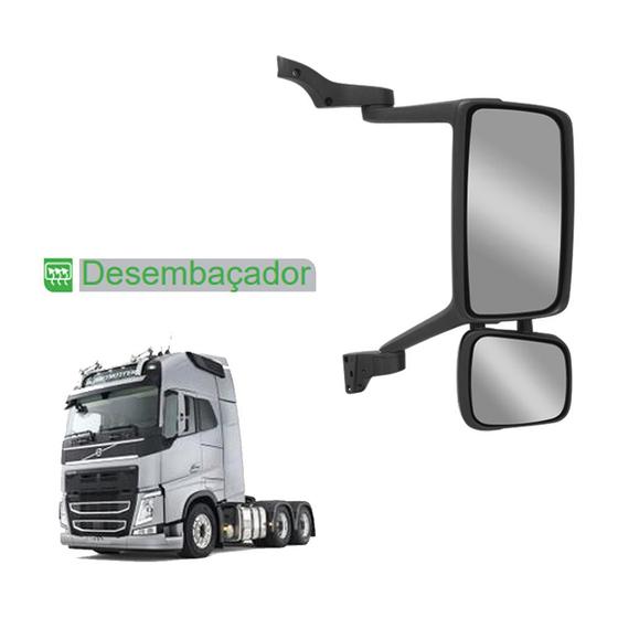 Imagem de Espelho c Auxiliar LD Volvo FM 2013 2014 2015 c Desembaçador