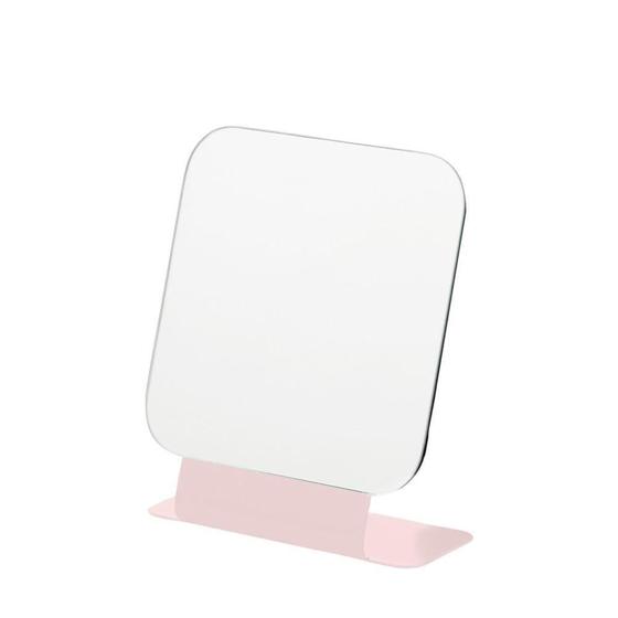 Imagem de Espelho Com Base Em Metal Rosa 13.5X16X5.5 Cm - Le Casa