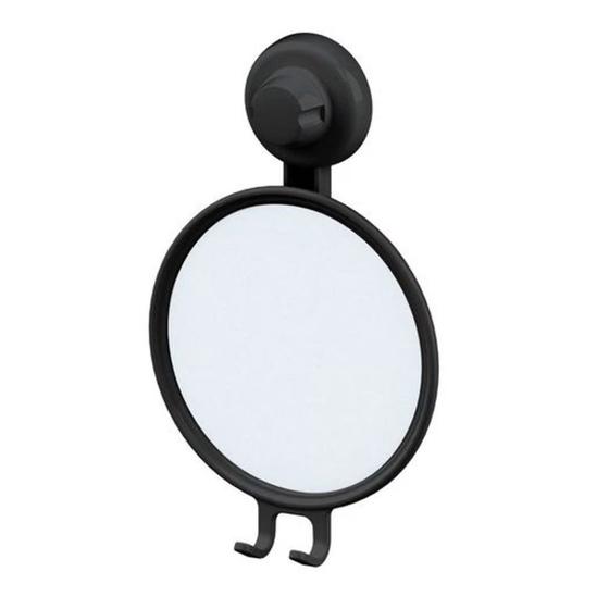 Imagem de Espelho com Gancho Antiembaçante Preto com Ventosa