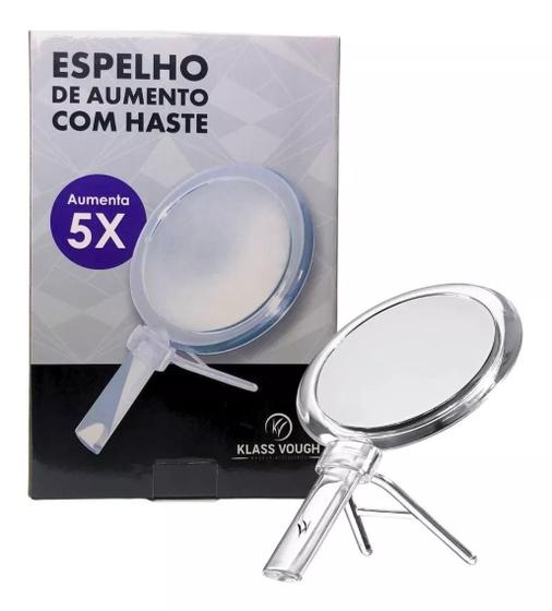 Imagem de Espelho de Aumento Zoom 5x Com Suporte de Apoio Mesa Klass Vough