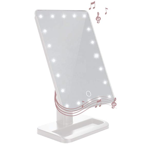 Imagem de Espelho de maquiagem Vanity Aduro U-Reflect Beauty LED com alto-falante