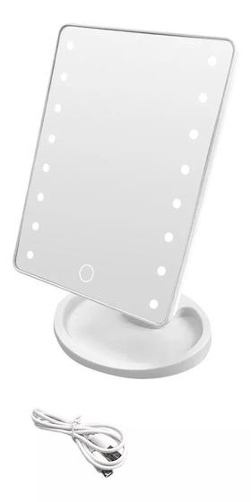Imagem de Espelho de Mesa - Articulado/16 LEDS - USB/Pilha - 28,5cm