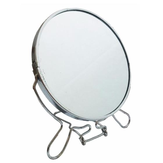 Imagem de Espelho de mesa dupla face com aumento maquiagem ótica salão