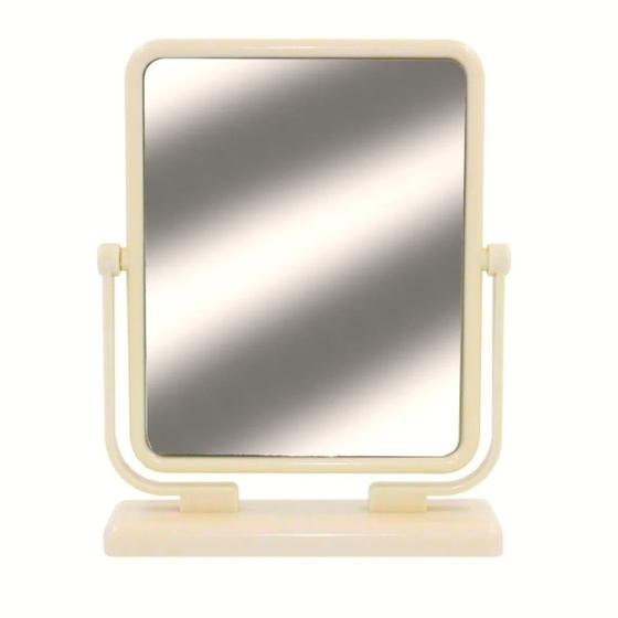 Imagem de Espelho de Mesa Dupla Face Moldura para Maquiagem Giratório