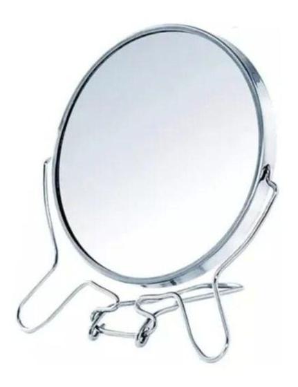 Imagem de Espelho De Mesa Maquiagem Metal Com Aumento 5'' 12 Cm - Caerus