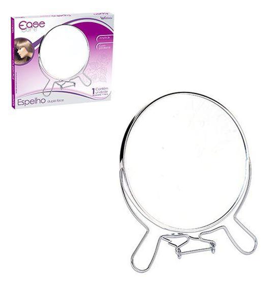 Imagem de Espelho de mesa redondo dupla face com suporte aramado 5'' - WELLMIX