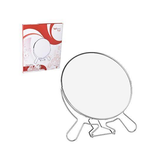 Imagem de Espelho De Mesa Redondo Dupla Face Com Suporte Aramado 9''