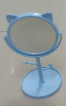 Imagem de Espelho de Mesa Vidro Com Moldura em Plastico Redondo MG-9269 20,2X12cm