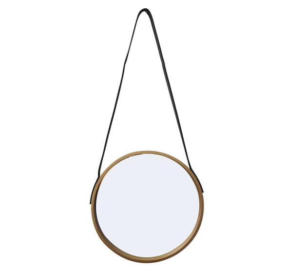 Imagem de Espelho de parede com alça de mdf 30x30cm