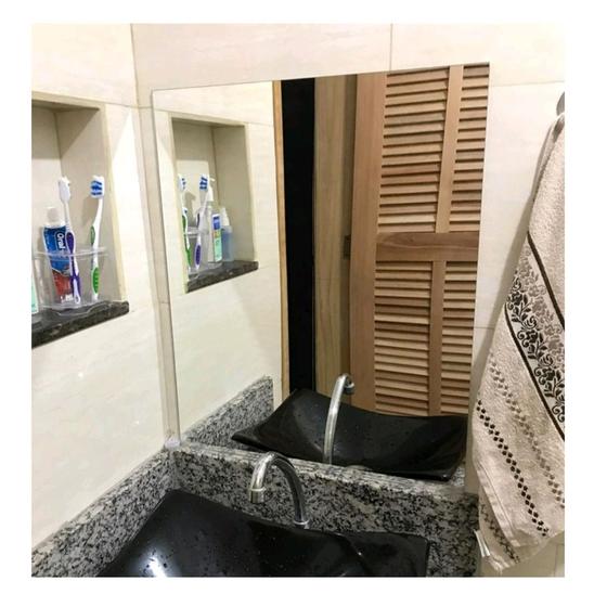 Imagem de Espelho de Parede Retangular para Decoração Banheiro, Quarto com Sala Parafuso ou Fita