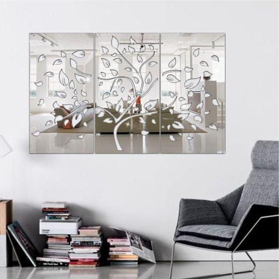 Imagem de Espelho Decorativo Árvore Primavera Em Acrílico Sala Quarto