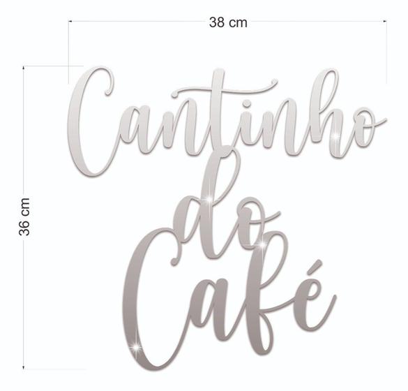 Imagem de Espelho Decorativo Cantinho Do Café Em Acrílico Sala Cozinha