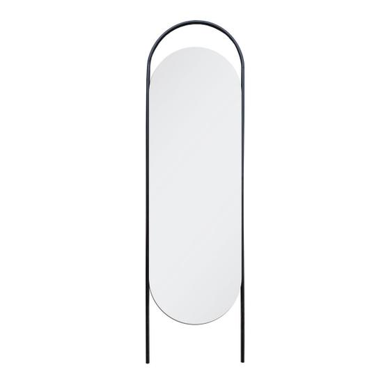 Imagem de Espelho Decorativo De Chão Portal Fit Preto 150X43Cm Oblongo