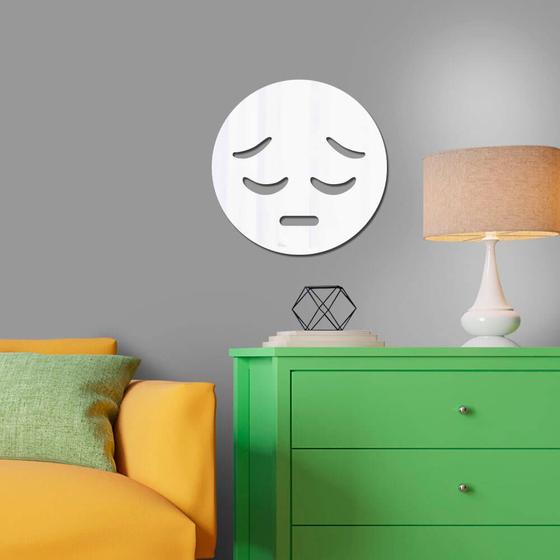 Imagem de Espelho Decorativo Emoji Triste