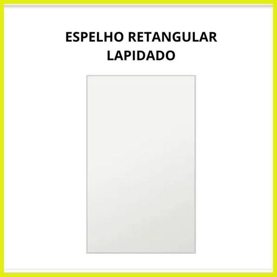 Imagem de Espelho Decorativo Moderno 90X60 Fixação Botão Francês