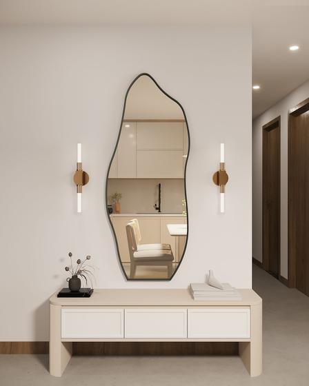 Imagem de Espelho Decorativo Moldura de Aluminio E06 170 x 70 Orgânico Lapidado Moderno Pinterest Champanhe