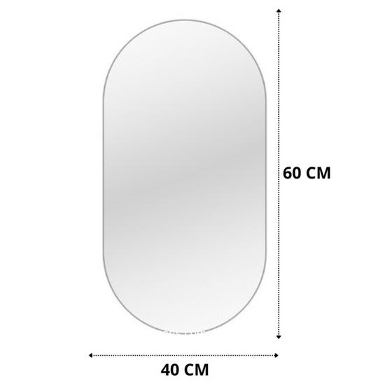 Imagem de Espelho Decorativo Oval Lapidado 60x40 CM Moderno