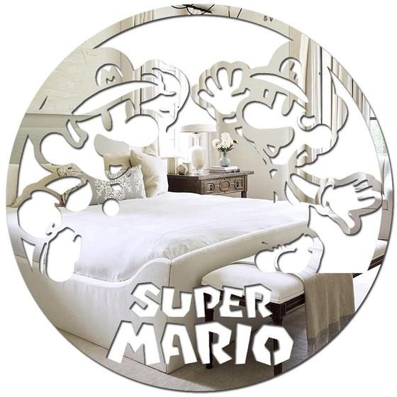 Imagem de Espelho Decorativo Presente Criativo Mario Bros Game Jogo Nintendo 3