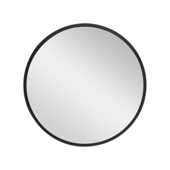 Imagem de Espelho Decorativo Redondo de Parede estilo Minimalista 80 cm - Preto