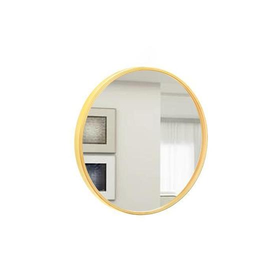 Imagem de Espelho Decorativo Round Externo Amarelo 30 Cm Redondo