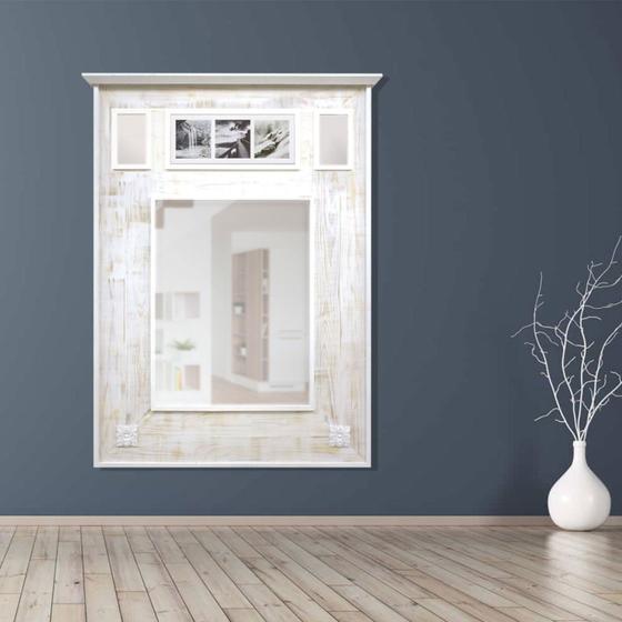 Imagem de Espelho Decorativo Rústico Provençal com Apliques Decore Pronto