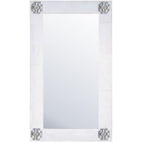 Imagem de Espelho e Moldura Rústica com Apliques nos Cantos 122cm x 222cm Decore Ponto