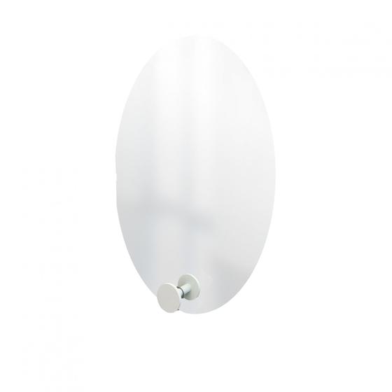 Imagem de Espelho Funcional Hook Branco  60 X 40 Cm Oval