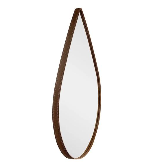 Imagem de Espelho GOTA OVAL De 70cm Orgânico + Moderno Café Luxo