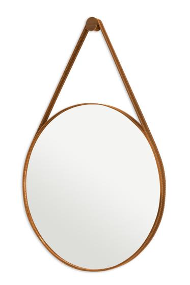Espelho Grande De Mesa Alça Em Couro 60cm C/ Suporte Menor preço em Espelho Grande De Mesa Alça Em Couro 60cm C/ Suporte