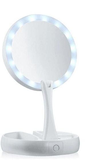 Imagem de Espelho Maquiagem Led Articulável 2 Lados Ampliação