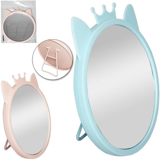 Imagem de Espelho Mesa / Pendurar Oval Moldura Plastico 15,2X14,5Cm