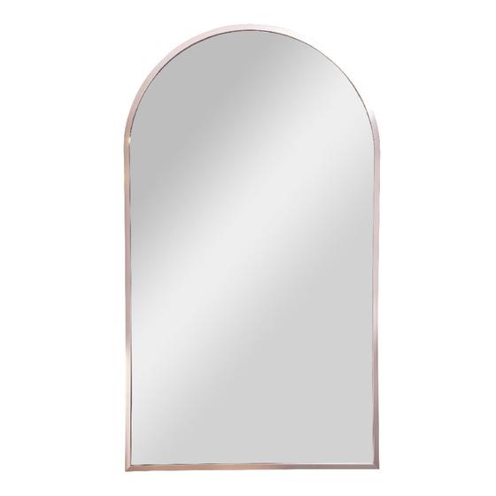 Imagem de Espelho Minimalista Arco Inova 40cm x 70cm - Moldura Canelada Moderno Elegante  Limpeza Fácil Instalação Simples Cobre