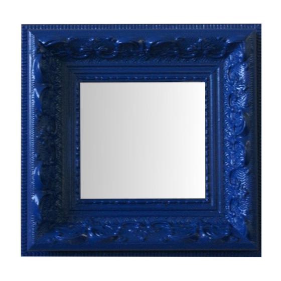 Imagem de Espelho Moldura Rococó Raso 16234 Azul Art Shop