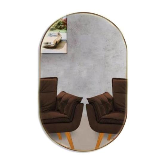 Imagem de Espelho Oval 60cm - Moldura em material sintético