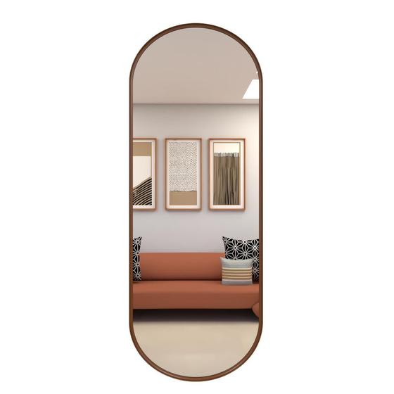 Imagem de Espelho Oval Grande Corpo Inteiro com Moldura 170x70 Decoração Elegante