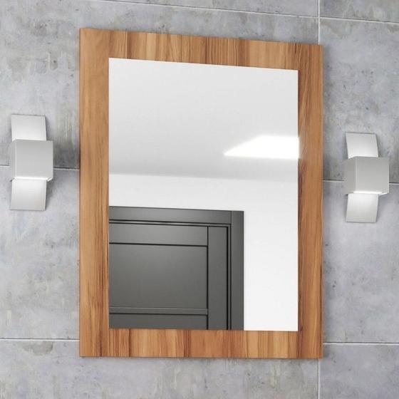 Imagem de Espelho para Banheiro 50cm Mdf Nogal Moscou  - On Móveis