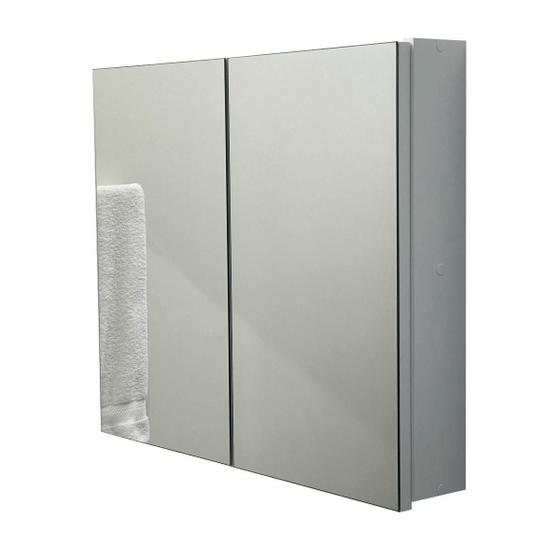Imagem de Espelho Para Banheiro Armário 2 Portas Com Fundo - 70Cm